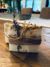 Load image into Gallery viewer, Goats Milk w. Calendula & Cornflower- Soap lavender sprig