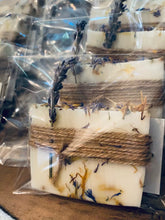 Load image into Gallery viewer, Goats Milk w. Calendula & Cornflower- Soap lavender sprig